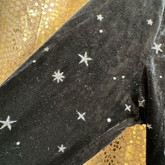 Wild Fable Black Velvet Whimsygoth Stars Moons Backless Bodysuit Small - Picture 4 of 11